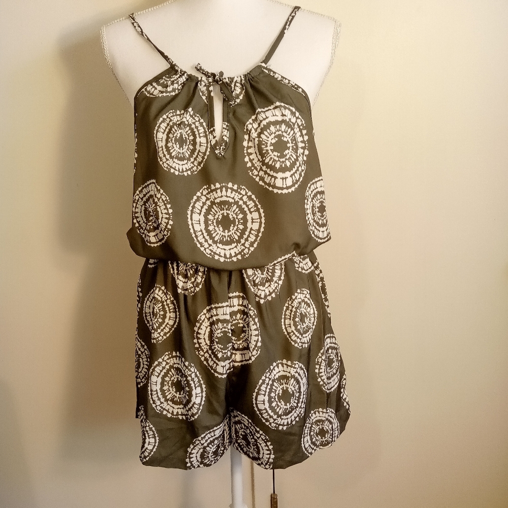 Cupshe Women's Romper Jumper Short tank top Medium Green